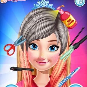 elsa and anna hair salon games