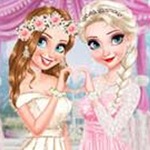  Anna And Elsa Glittery Bridesmaids