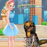 Barbie With Little Wolfhound 
